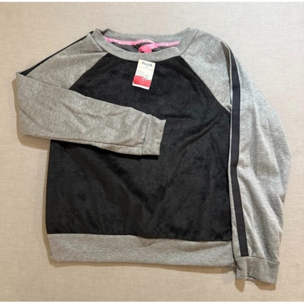 Isaac Mizrahi NY Sweater Womens Large Black Gray Striped Long Sleeve Pullover